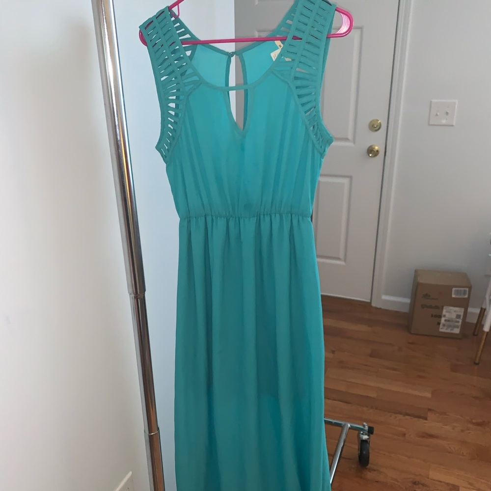 Miami Teal Maxi Dress